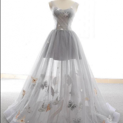 Prom Dresses,sweetheart Tulle Long Prom Dress..