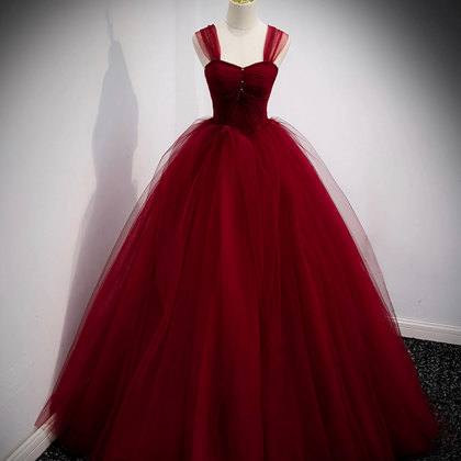 Prom Dresses,tulle Long Ball Gown Prom Dress..