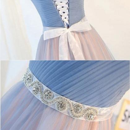 Prom Dresses,a-line Sweetheart Tulle Long Prom..
