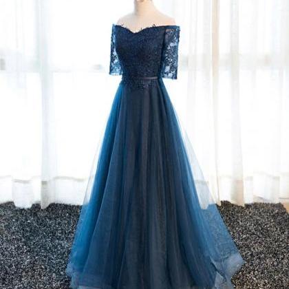 Prom Dresses,lace Tulle Long Prom Dress, Lace..