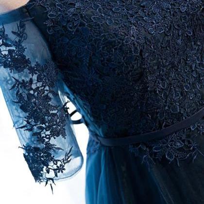 Prom Dresses,lace Tulle Long Prom Dress, Lace..