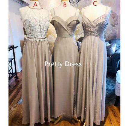 Custom Made Long Lace Bridesmaid Dress Plus Size A..