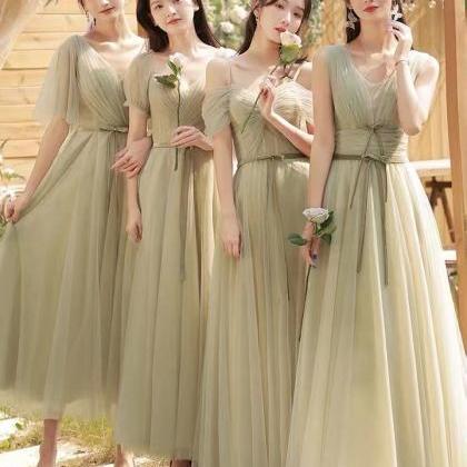 , Green Bridesmaid Dress, Sorority Party Dress ,..