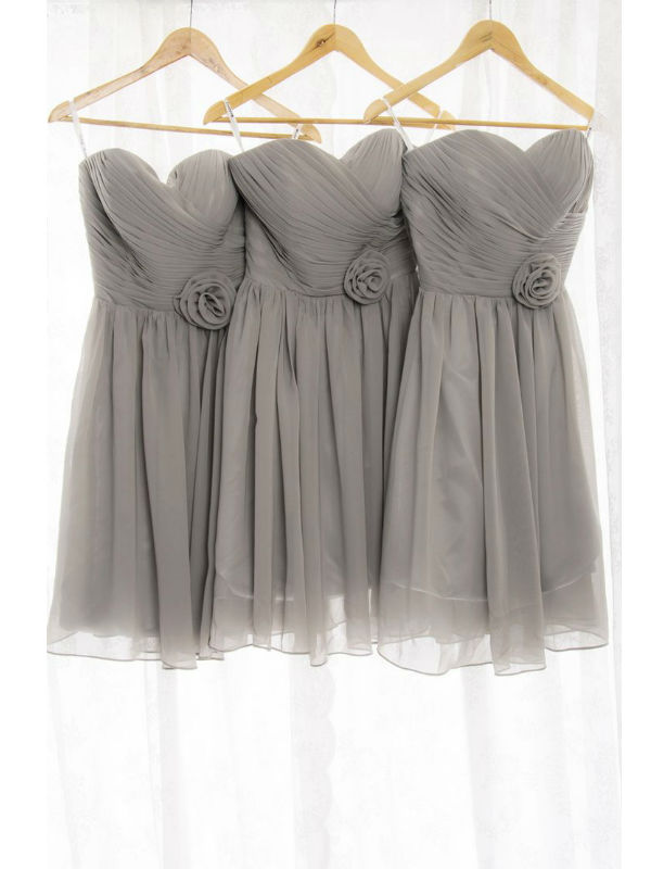 Grey Bridesmaid Dresses 2025, Short Bridesmaid Dress, Bridesmaid Dress, Chiffon Bridesmaid Dress, Simple Bridesmaid Dress, Dress for Wedding,