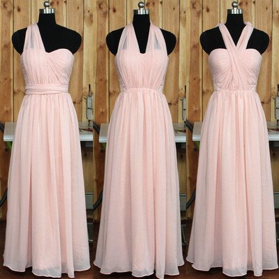 Blush Pink Bridesmaid Dress,long Bridesmaid Dress,convertible Bridesmaid Dress,chiffon Bridesmaid Dress