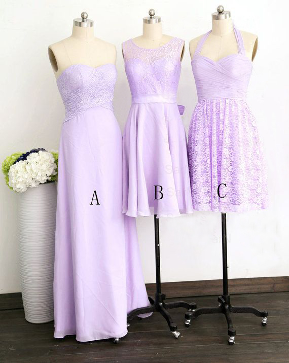 Purple Bridesmaid Dress, Long Bridesmaid Dress, Short Bridesmaid Dress, Bridesmaid Dress, Mismatched Bridesmaid Dresses, Lace Bridesmaid Dress,