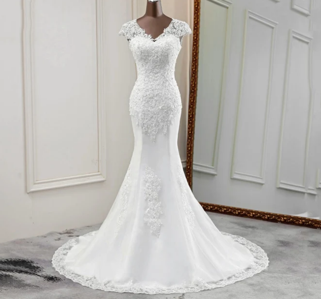 Wedding Dresses Elegant Mermaid Wedding Dress Floor Length Custom Wedding Dress Bridal Gown Wedding Gown Bridal Dress