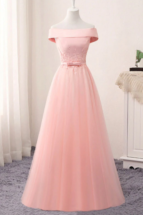 Prom Dresses,a Line Lace Tulle Long Prom Dress, Lace Evening Dress