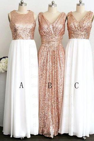 Long Bridesmaid Dress,sequin Bridesmaid Dress,custom Made Bridesmaid Dress,a-line Bridesmaid Dress,elegant Bridesmaid Dress