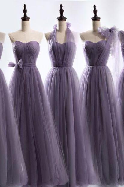 Bridesmaid Dresses , Long Bridesmaid Dresses Purple bridesmaid, elegant dress the fairy van dress