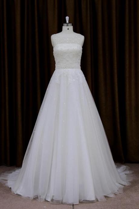 Charming Wedding Dress,tulle Wedding Dresses,a Line Wedding Bridal Dress