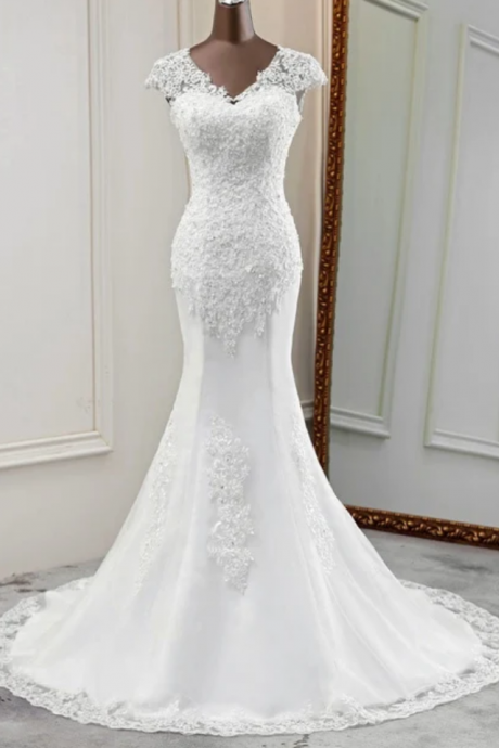 Wedding Dresses Elegant Mermaid Wedding Dress Floor Length Custom Wedding Dress Bridal Gown Wedding Gown Bridal Dress