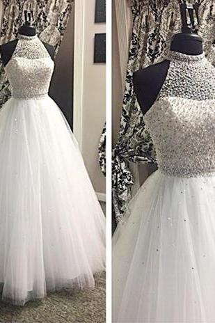 A-line White Wedding Dresses,beaded Wedding Dresses,plus Size Wedding Dresses,prom Dresses,party Dresses,bridal Dresses