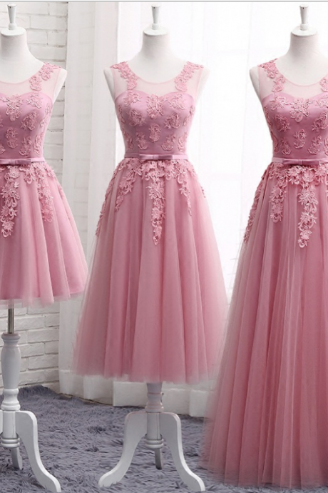 women dress 2022 new bridesmaid dress sisters bean paste pink slim wedding short medium long evening dress