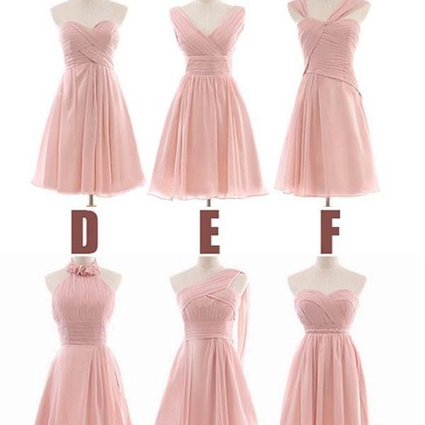 Peach bridesmaid dresses short discount